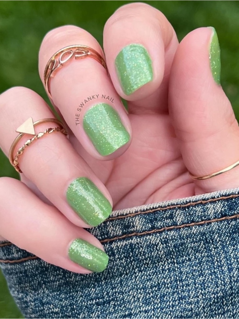 *Retired* Color Street: Thyme to Go | Light Green Shimmer Summer Spring Holiday